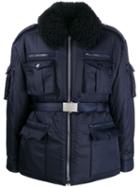 Prada Belted Military Jacket - Blue