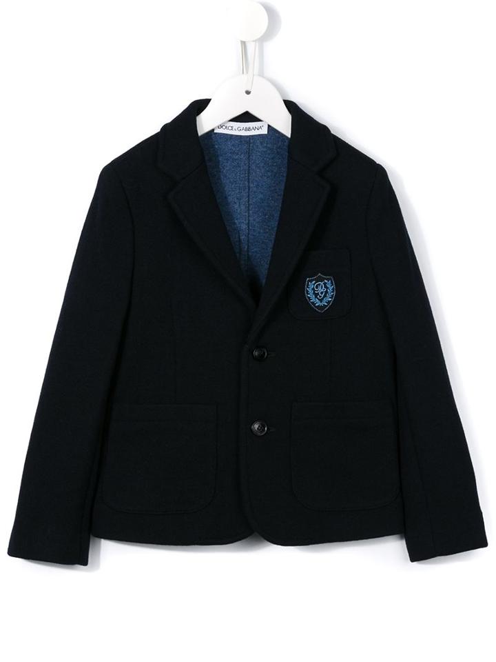 Dolce & Gabbana Kids 'back To School' Blazer, Boy's, Size: 12 Yrs, Blue