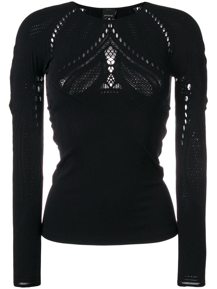 Pinko Cut Out Sweater - Black