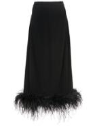 Co Feather Hem Skirt - Black