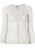 Kristensen Du Nord V-neck Fitted Cardigan - Grey