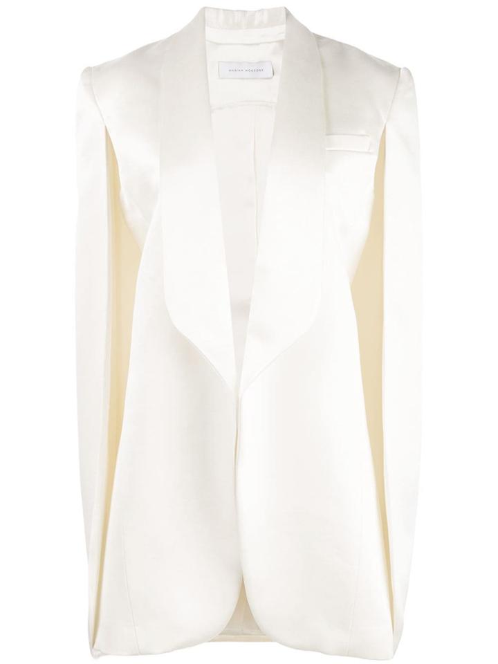 Marina Moscone Cape Jacket - White