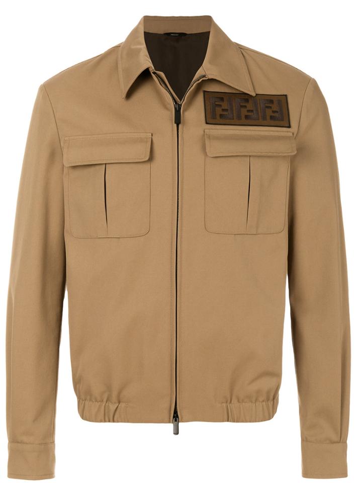 Fendi Ff Patch Jacket - Brown
