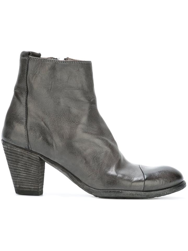 Officine Creative Crease Effect Ankle Boots