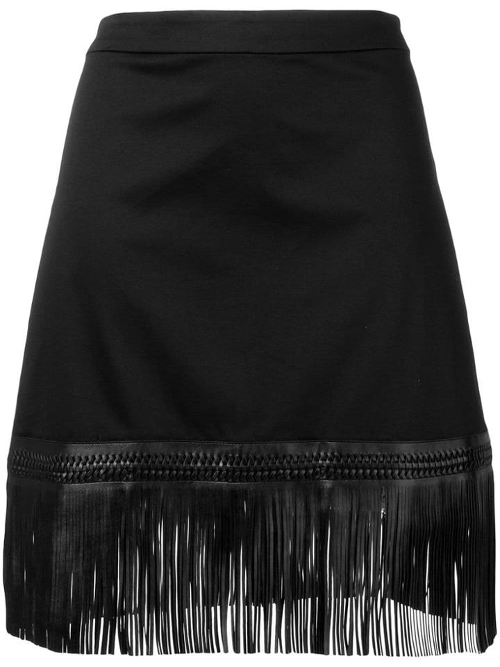Alexis Fringed A-line Skirt - Black