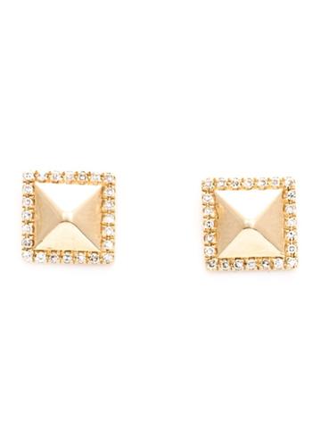 Shylee Rose Diamond Pyramid Stud Earrings