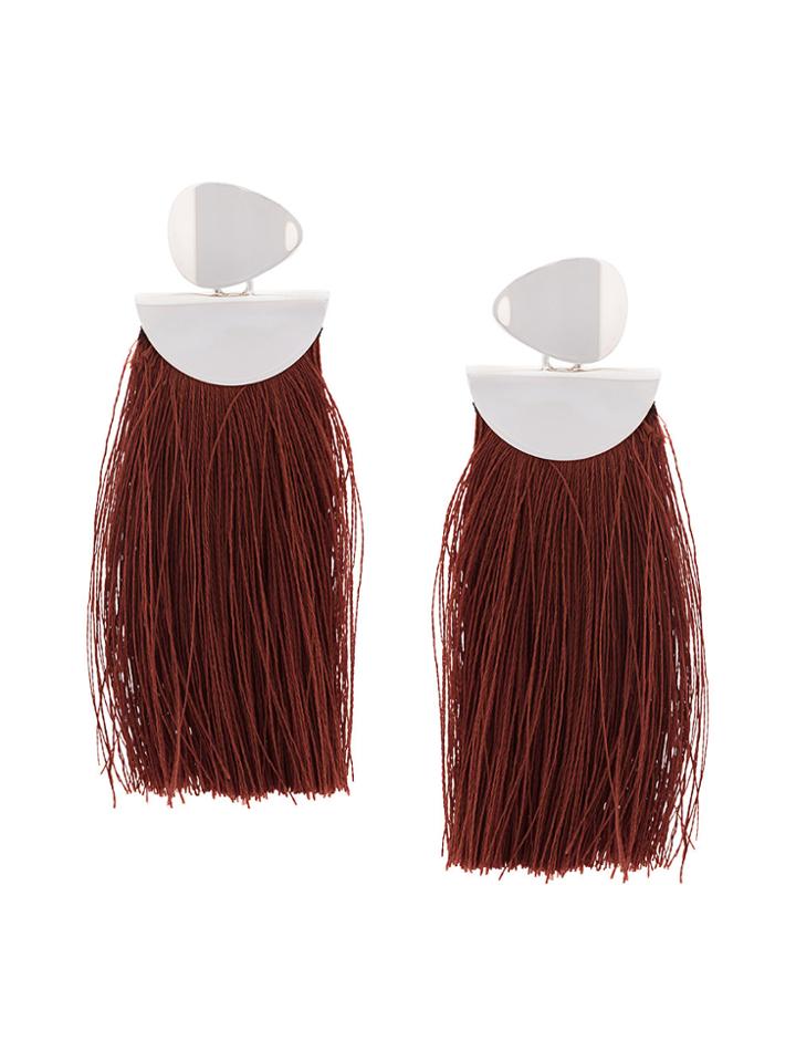 Lizzie Fortunato Jewels Crater Fringe Earrings - Metallic