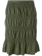 Romeo Gigli Vintage Smocked Skirt, Women's, Size: 40, Green