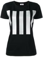 Jil Sander Vertical Stripe T-shirt, Women's, Size: Large, Black, Cotton
