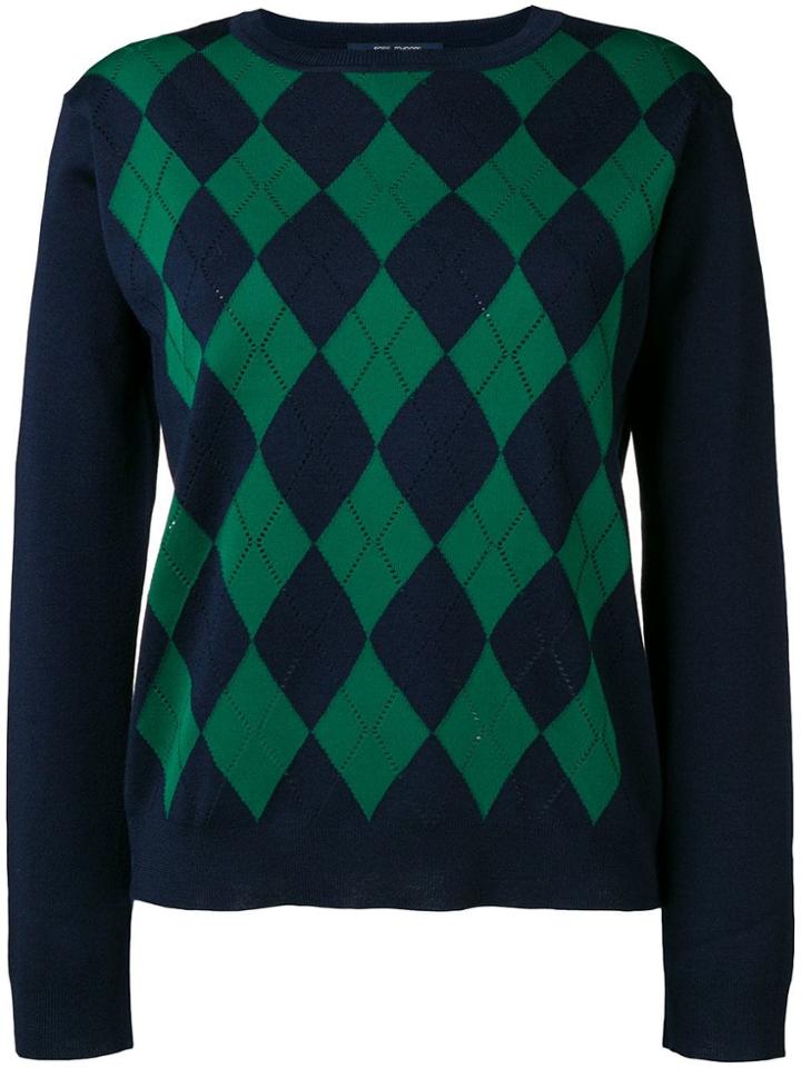 Sofie D'hoore Morgan Argyle Intarsia Sweater - Blue