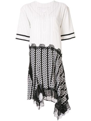 Koché Pinstripe Dress - White