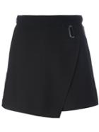 Carven Wrap Skirt, Women's, Size: 40, Black, Polyester/acetate/silk