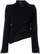 Ann Demeulemeester Asymmetric Cropped Jacket, Women's, Size: 38, Black, Cotton/nylon/rayon/wool