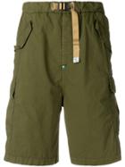 White Sand Double Pocket Cargo Shorts - Green