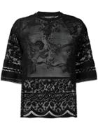 Dolce & Gabbana Lace T-shirt - Black