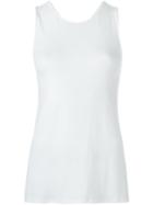 Theory Cross-back Sleeveless Top, Women's, Size: S, White, Spandex/elastane/viscose