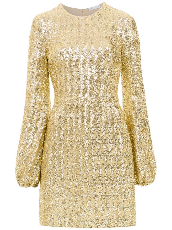 Nk Short Sequin Dress - Yellow & Orange