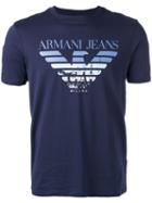 Armani Jeans - Logo Print T-shirt - Men - Cotton - Xl, Blue, Cotton