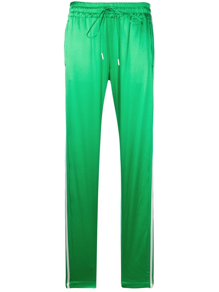 Monse Side Press Stud Track Trousers - Green