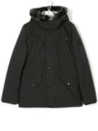 Boss Kids Teen Faux-fur Embellished Parka Coat - Blue