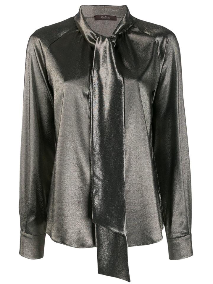 Max Mara Tie Collar Shirt - Gold