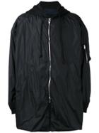 Juun.j Oversized Hooded Coat - Black