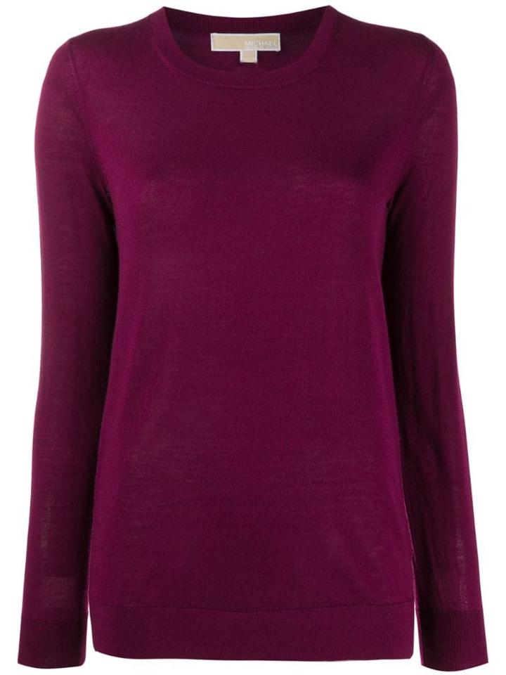 Michael Michael Kors Round Neck Sweater - Purple