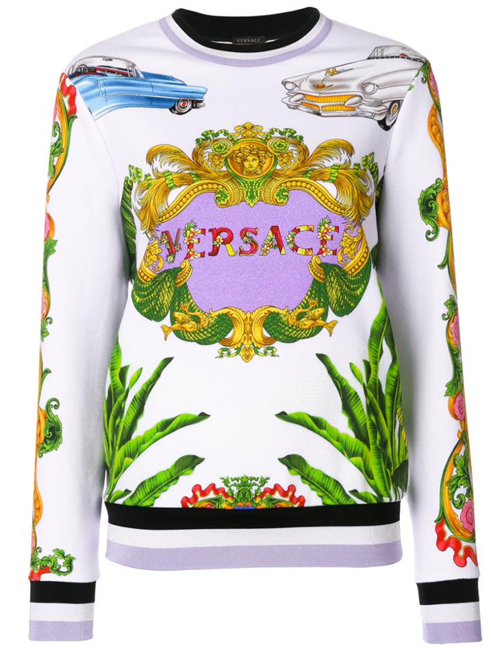 Versace Printed Sweatshirt - Pink & Purple