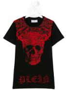 Philipp Plein Kids - Skull Print T-shirt - Kids - Cotton - 14 Yrs, Boy's, Black