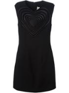Christopher Kane Macrame Heart Dress, Women's, Size: 40, Black, Acetate/viscose/polyamide/silk