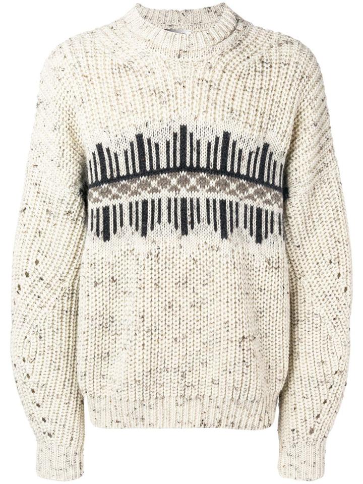 Isabel Marant Printed Knit Jumper - Neutrals