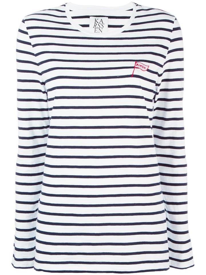 Zoe Karssen Breton Stripe Sweatshirt, Women's, Size: Xs, White, Cotton
