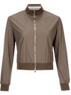 Astraet Zipped Fitted Jacket, Women's, Green, Cotton/rayon/nylon/polyurethane