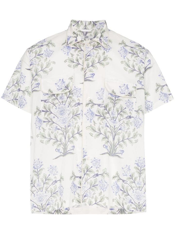 Bode Indo Floral Print Shirt - White