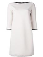 's Max Mara Contrast Trim Shift Dress, Women's, Size: Medium, Nude/neutrals, Viscose/spandex/elastane
