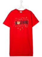Moschino Kids Teen Bear Logo T-shirt - Red