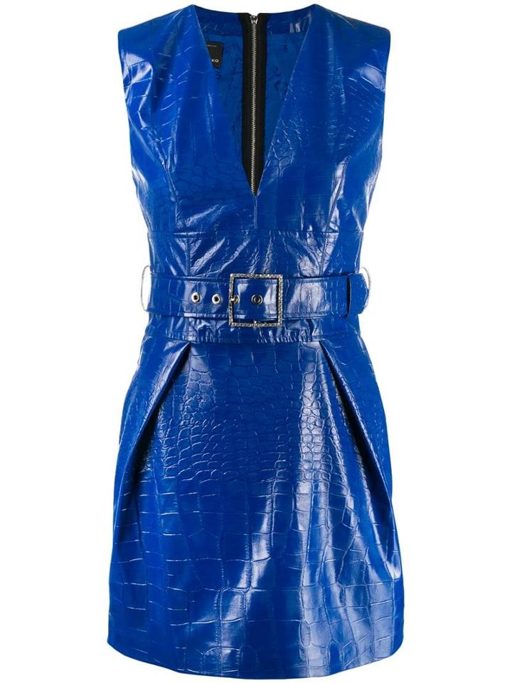 Pinko Belted Mini Dress - Blue