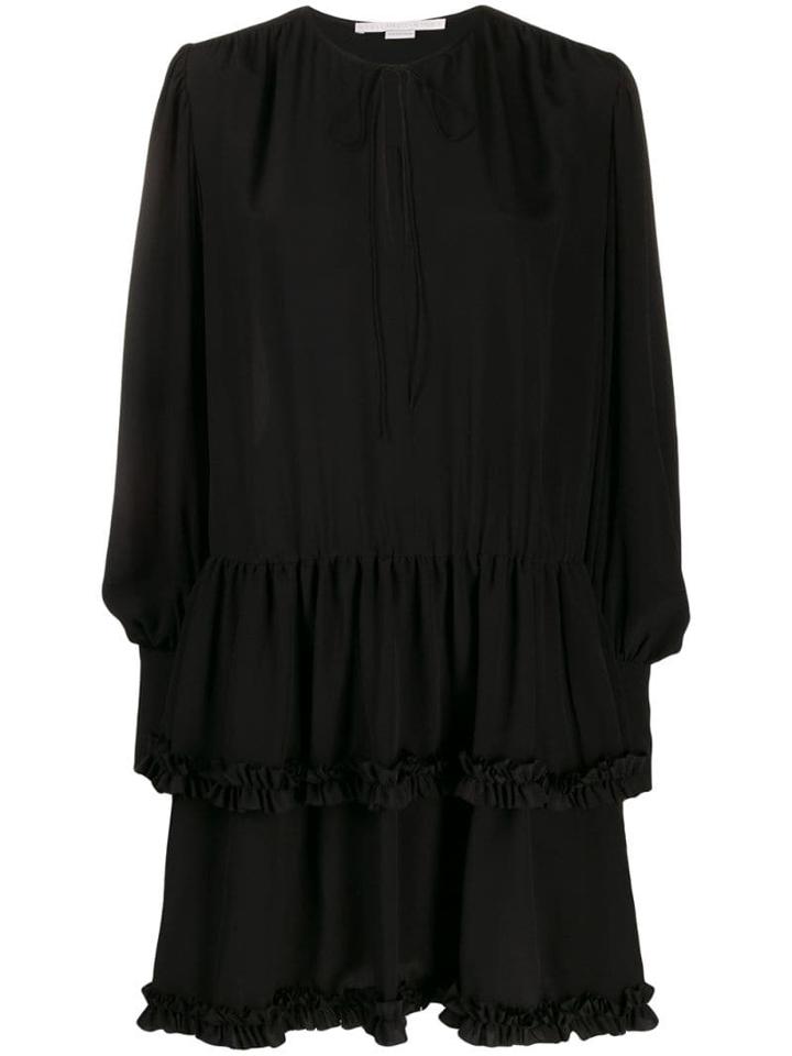 Stella Mccartney Ruffled Mini Dress - Black