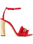 Casadei Chain Detail Sandals - Red