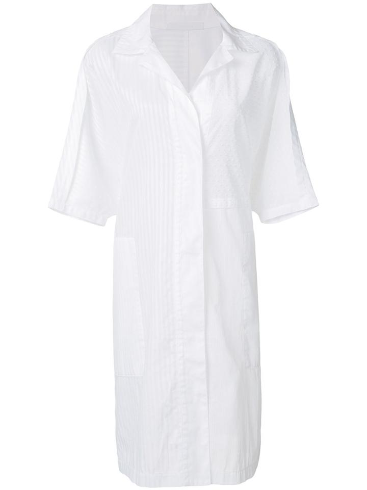 Victor Alfaro - Elongated Shortsleeved Shirt - Women - Cotton - 6, Women's, White, Cotton
