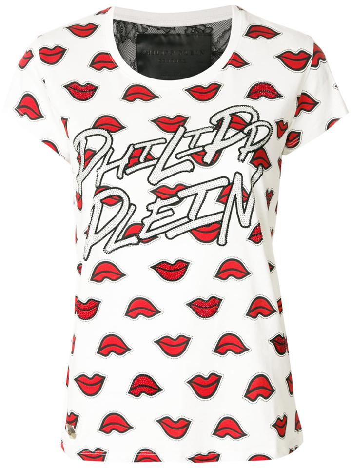Philipp Plein Lips Round Neck T-shirt - White