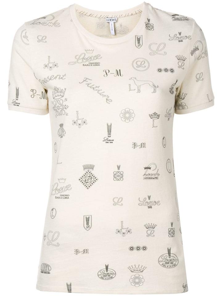 Loewe Printed T-shirt - Neutrals