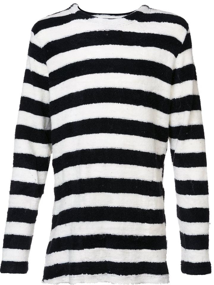 Publish Textured Striped Long Sleeve Top, Men's, Size: Medium, Black, Acrylic/nylon/polyester