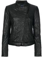 Armani Jeans Quilted Rose Effect Jacket - Black