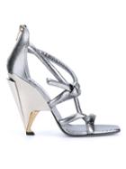 Jimmy Choo Metallic Kissy Wedge Sandals