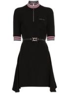 Prada Zipped Short Sleeve Sport Dress - Black