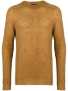 Roberto Collina Long-sleeve Fitted Sweater - Brown