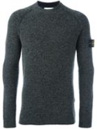 Stone Island Logo Patch Jumper, Men's, Size: Medium, Grey, Acrylic/polyamide/spandex/elastane/alpaca