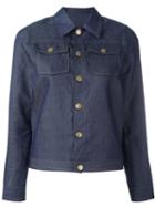 A.p.c. 'ranch' Overshirt, Women's, Size: 34, Blue, Cotton/linen/flax