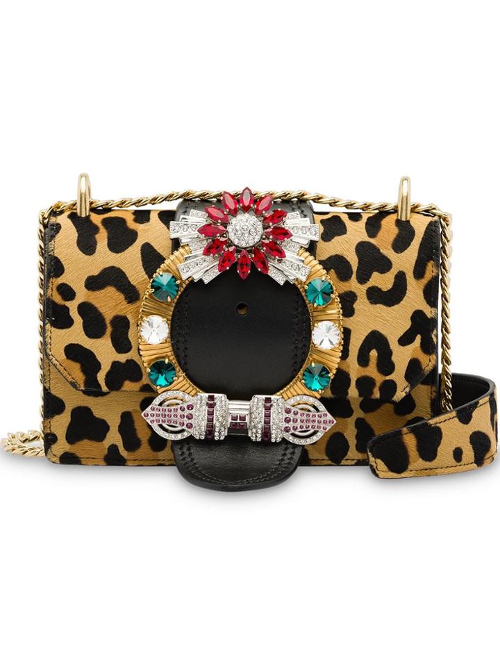 Miu Miu Miu Lady Calf Hair Bag - Brown
